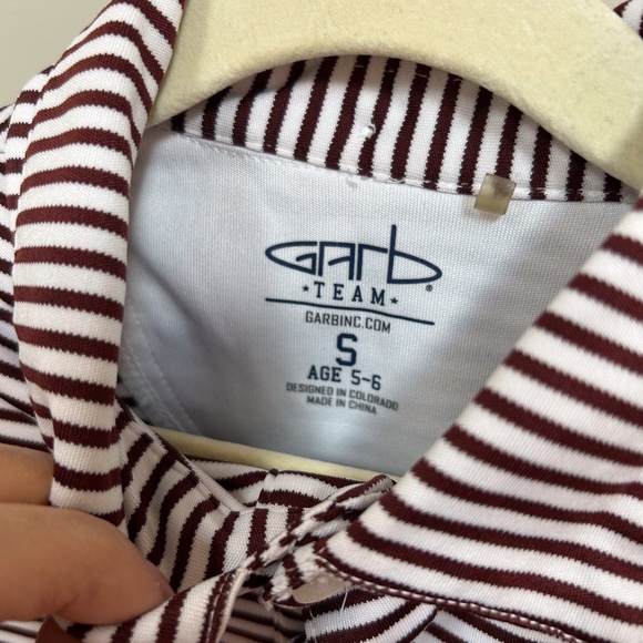 Garb Texas A&M Boys Polo - sz 5-6, sz S - striped, comfy - Picture 2 of 9